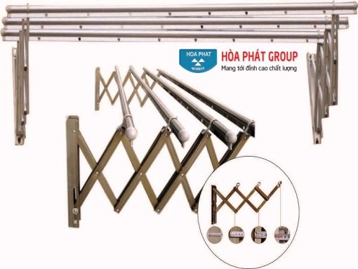 Giàn phơi quần áo gắn tường nhôm HP-68A