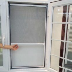 Cửa lưới chống muỗi tự cuốn màu Ghi