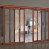 Cửa lưới chống muỗi dạng lùa màu Vân gỗ